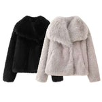 Artificial Fur Mink like Coat Winter Coat Socialite Top - Vignette | TRENDMAKERMODE™ 