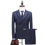 Costume Homme Mariage bleu rayé Double boutonnage | TRENDMAKERMODE® - Vignette | TRENDMAKERMODE™ 