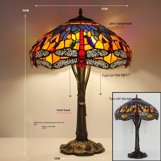 Tiffany Dragon Stone Table Lampe tiffany luxe Retro