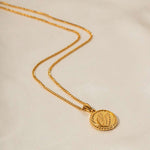 18K Gold Fashion Vintage Wings of Liberty Coin Pendant Necklace - Vignette | TRENDMAKERMODE™ 