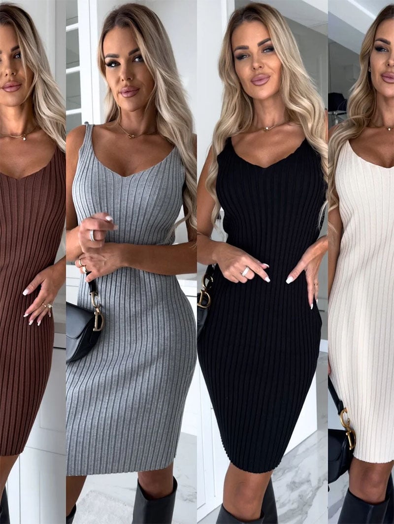 Kötött pulóverből és pántos ruhából álló szett | dress | mysite