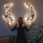 1 PÁR ANGYAL WINGS METAL WALL ART LED VILÁGÍTÁSSAL -🎁 AJÁNDÉK NEKI - Vignette | TRENDMAKERMODE™ 