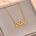 Collier nom "Love Smart" Valentine Day en acier de titane - Vignette | TRENDMAKERMODE™ 