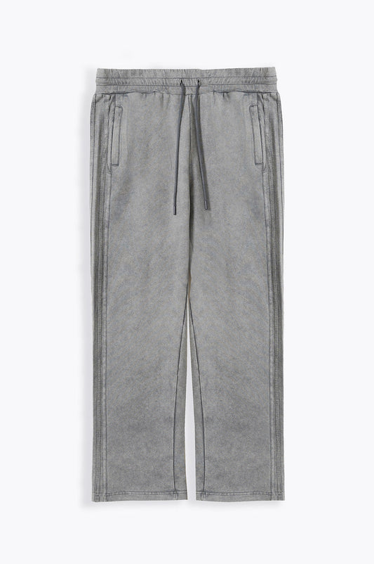 SIDE STRIPED WASHED TROUSERS