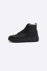 HIGH-TOP LEATHER SNEAKERS - Vignette | TRENDMAKERMODE™ 