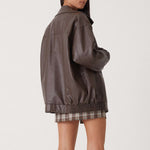 Autumn Leather Coat Women Faux Leather Jacket Locomotive Top - Vignette | TRENDMAKERMODE™ 