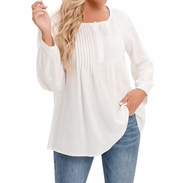 Audrey™ | Comfortabele blouse met lange mouwen