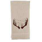 Antlers with Lights Linen Guest Towel - Vignette | TRENDMAKERMODE™ 