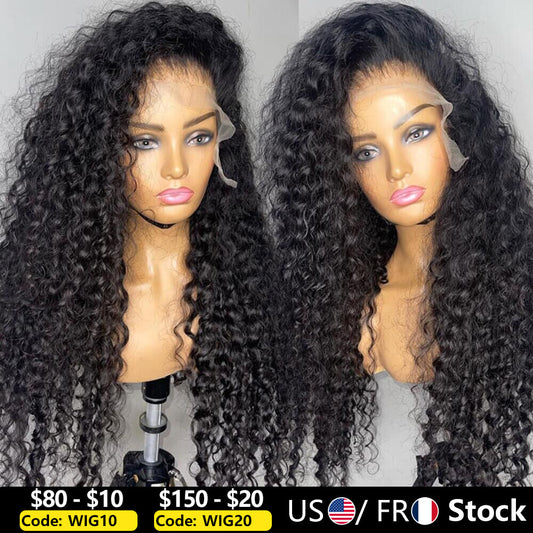 Deep Wave T Part Frontal Wig Human Hair Headgear