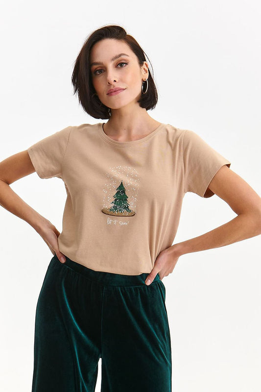 T-shirt model 188944 Top Secret | Blouses Femme/Tops Femme, Débardeurs Femme, Matterhorn_Category_/FEMME/V?tements Femme/Chemises Femme, Matterhorn_Color_beige, Matterhorn_ProductId_188944, Matterhorn_Type_T-shirt, Matterhorn_Vendor_Top Secret, T-shirts | Top Secret