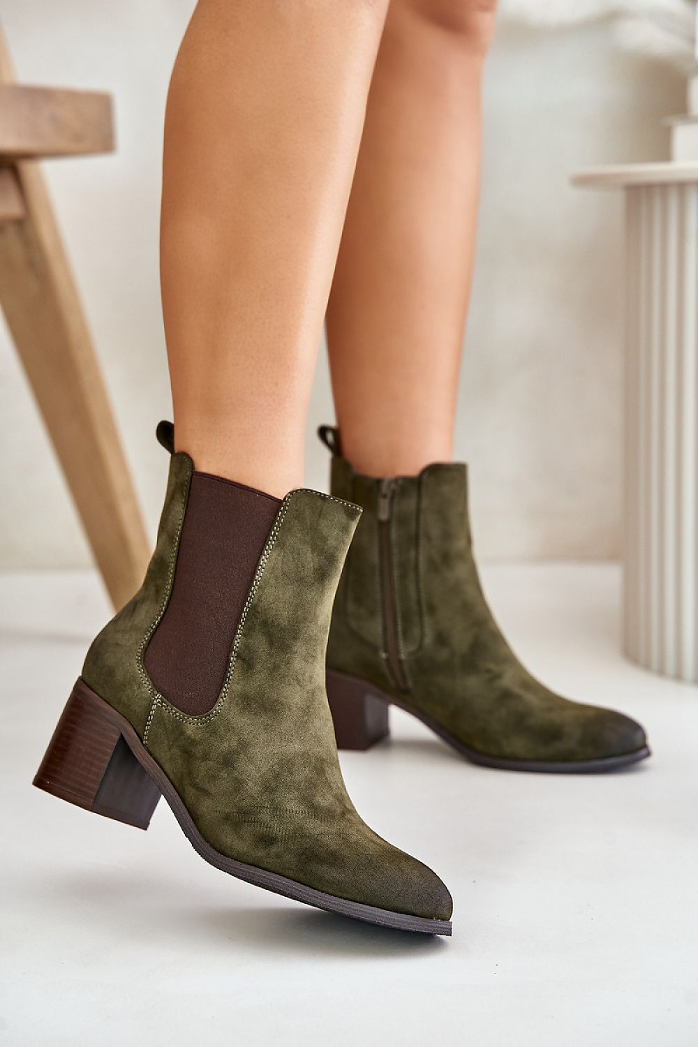 Bottes à talons model 201530 Step in style | Matterhorn_Category_/FEMME/Chaussures Femme/Bottes et boots, Matterhorn_Color_vert, Matterhorn_ProductId_201530, Matterhorn_Type_~Botki na obcasie, Matterhorn_Vendor_Step in style | Step in style