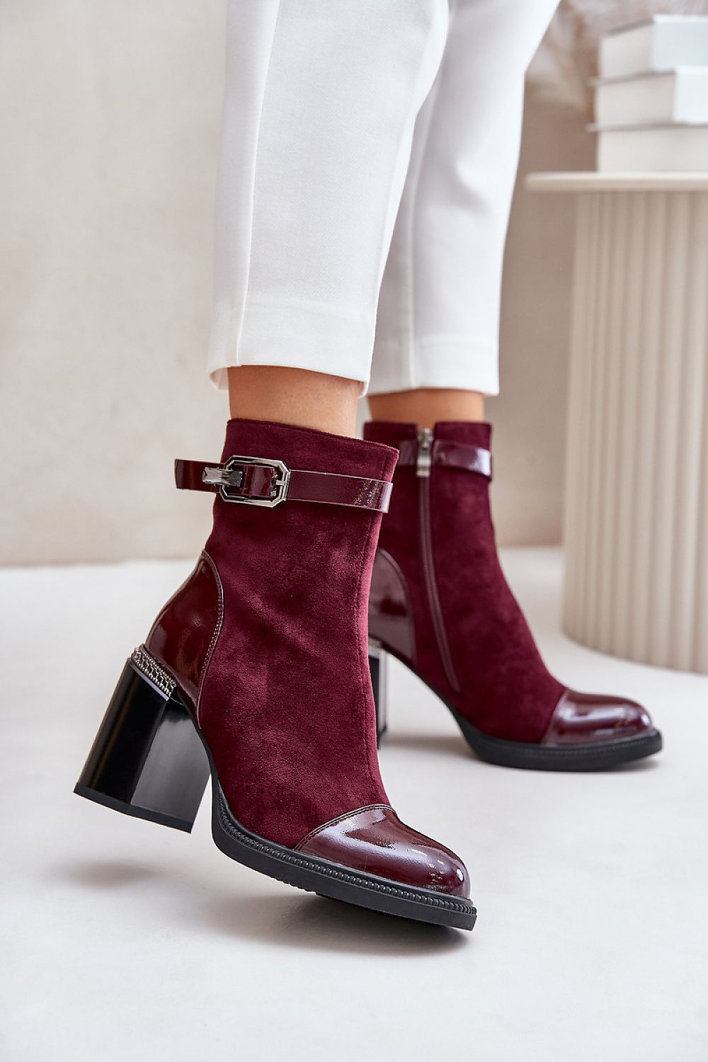 Bottes à talons model 201693 Step in style | Matterhorn_Category_/FEMME/Chaussures Femme/Bottes et boots, Matterhorn_Color_rouge, Matterhorn_ProductId_201693, Matterhorn_Type_~Botki na obcasie, Matterhorn_Vendor_Step in style | Step in style