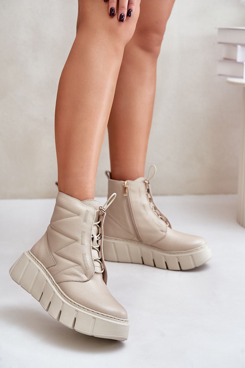 Bottes model 202820 Step in style | Matterhorn_Category_/FEMME/Chaussures Femme/Bottes et boots, Matterhorn_Color_beige, Matterhorn_ProductId_202820, Matterhorn_Type_~Botki, Matterhorn_Vendor_Step in style | Step in style