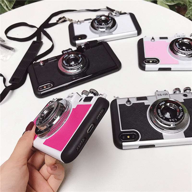 Creative Retro Camera Anti-falling Mobile Phone Case