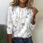 Yasmine™ | Uniek T-shirt met Bloemenprint - Vignette | TRENDMAKERMODE™ 