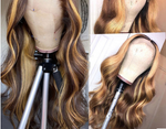 Real Human Hair Hood Bleaching And Dyeing Gradient Color Wavy Curly Hair - Vignette | TRENDMAKERMODE™ 