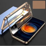 Compatible with Apple , Mobile Phone Shell Metal Frame Buckle Double-sided Glass - Vignette | TRENDMAKERMODE™ 