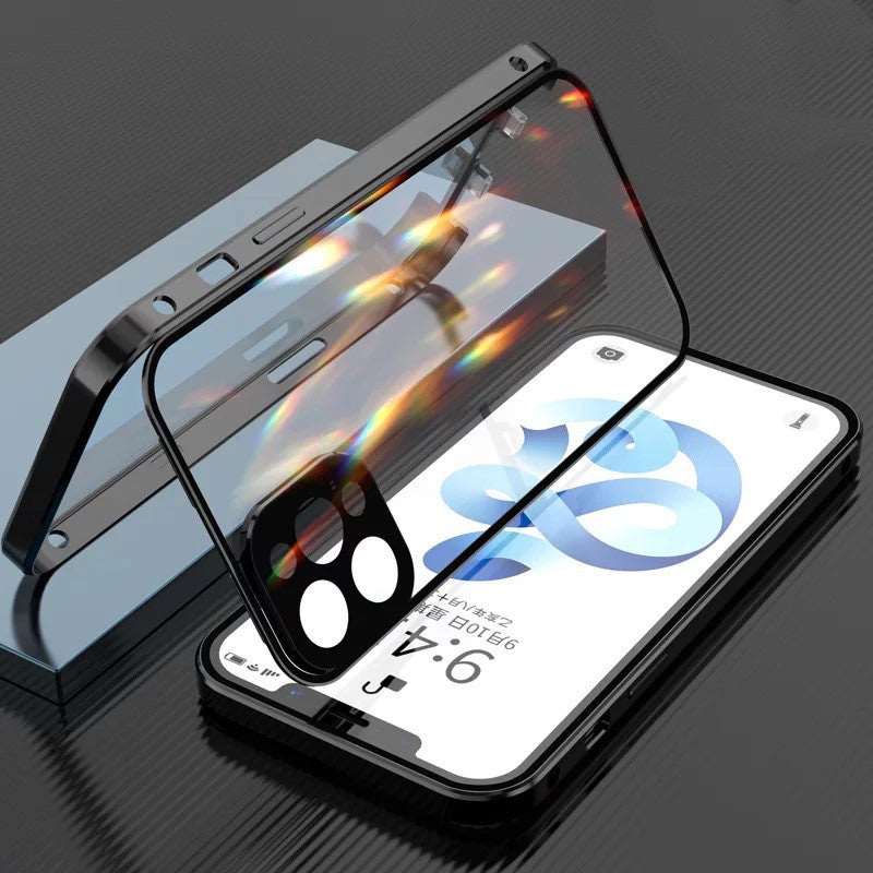 Compatible with Apple, For Iphone12 Double-Sided Buckle Magneto Mobile Phone Case | 11, 11 PRO, 11 PRO MAX, 12, 12 MINI, 12 PRO, 12 PRO MAX, 7, 7 PLUS, 8, 8 PLUS, black, bright black, cases iphone, gold, iphone 11 case, iphone x/xs case, iphone xr case, iphone xs case, pink, red, rose gold, SE, X, XS, XS MAX | sekhmetstore