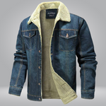 Noah™ | Stoere Jeansjacks van Fleece - Vignette | TRENDMAKERMODE™ 