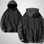 Jamie™ | Volledig zwarte Hoodie - Vignette | TRENDMAKERMODE™ 