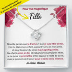 Cadeau de Maman pour sa Fille - Je suis fière de toi - Collier Noeud d'Amour Finition Or Blanc - Vignette | TRENDMAKERMODE™ 