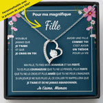 Cadeau de Maman pour sa Fille - Collier Coeur Eternel - Ma fille tu es courageuse - Vignette | TRENDMAKERMODE™ 