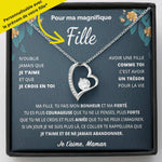 Cadeau de Maman pour sa Fille - Coffret Collier Coeur Eternel - Tu es courageuse - Vignette | TRENDMAKERMODE™ 