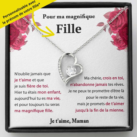 Cadeau de Maman pour sa Fille - Coffret Collier Coeur Eternel - Je suis fière de toi | Jewelry | C30025TG, C30025TR, lx-C30025, PB23-WOOD, PT-781, TNM-1, USER-66066 | ShineOn Fulfillment