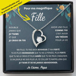 Cadeau de Papa pour sa Fille - Coffret Collier Coeur Eternel - Tu es courageuse - Vignette | TRENDMAKERMODE™ 