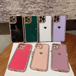 Phone Case Accessories Love Crystal Diamond Edge Electroplating Protective Cover - Vignette | TRENDMAKERMODE™ 