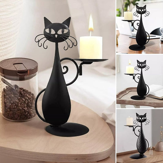 Black Cat Magic™️ | Mystiek Ambiance Creëren met Kandelaar Decor | all, decoration, home | Sorandi.nl