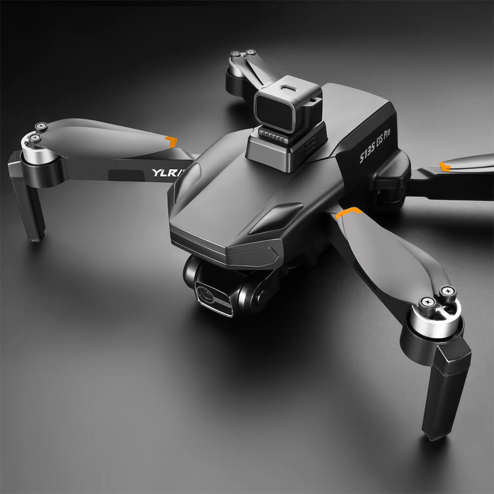 HYTOBP S135 Camera Drone | Optical Flow and GPS Positioning | Radar Obstacle Avoidance | 5G Brushless Motor | LCD Display | 7.4V 3000mAH Battery | One-click Return, Headless Mode, Dual-WiFi Professional Aerial Camera | Black/Grey | Camera Drones | 1Camera Drones, 2Professional Drones | HYTOBP