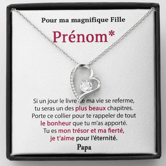 Cadeau Personnalisé de Papa pour sa Fille - Collier Coeur Précieux - Tu es ma fierté | Jewelry | C30025TG, C30025TR, lx-C30025, PB23-WOOD, PT-781, TNM-1, USER-66066 | ShineOn Fulfillment