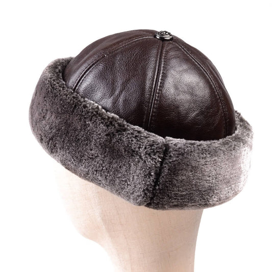 Bonnet russe homme cuir