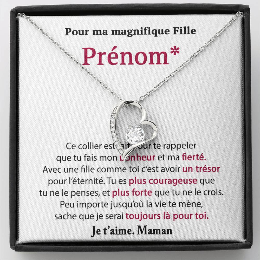 Cadeau Personnalisé de Maman pour sa Fille - Collier Coeur Précieux - Je serai toujours là pour toi | Jewelry | C30025TG, C30025TR, lx-C30025, PB23-WOOD, PT-781, TNM-1, USER-66066 | ShineOn Fulfillment