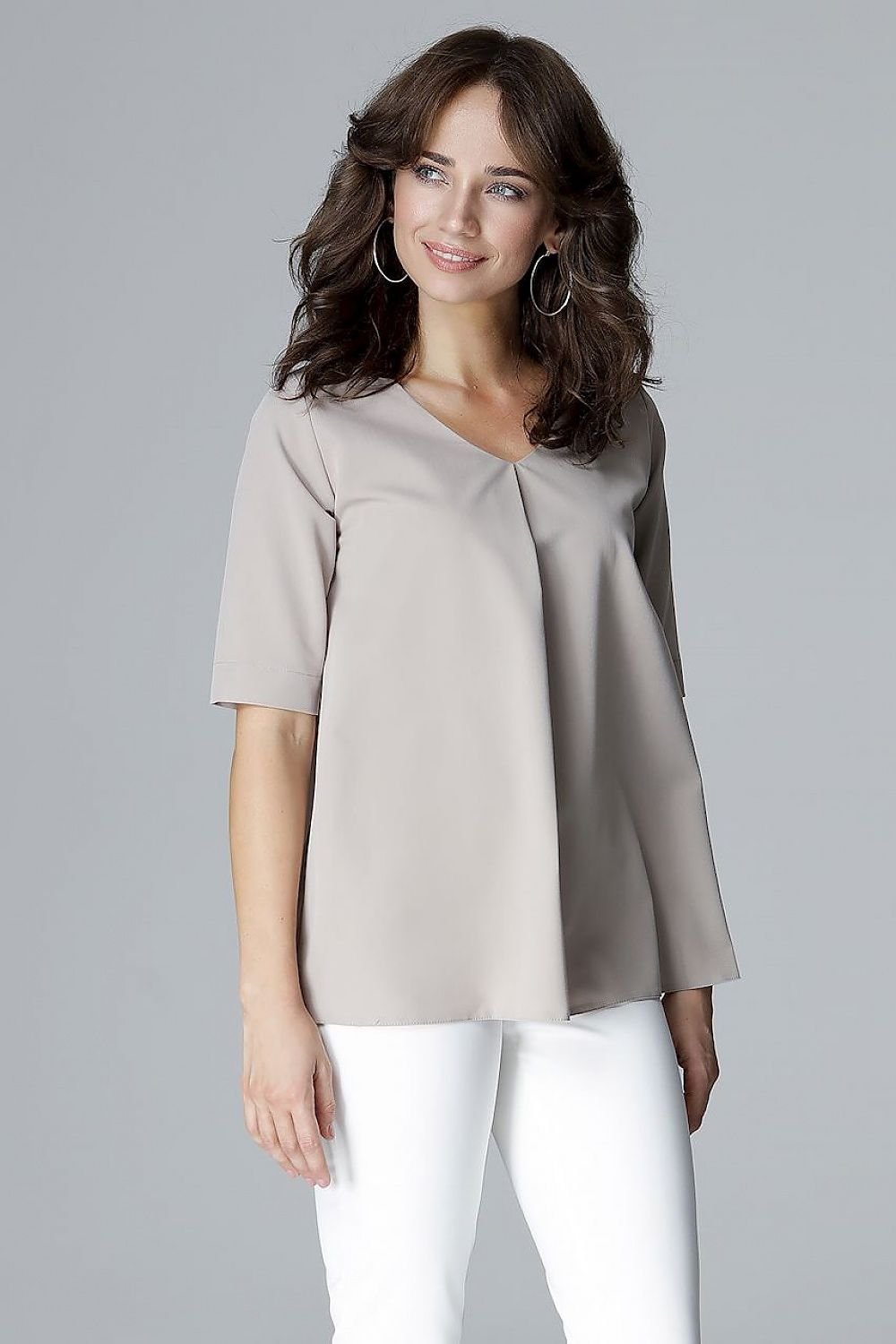 Chemisier model 123564 Lenitif | Blouses Femme/Blouses Femme, Matterhorn_Category_/FEMME/V?tements Femme/Chemises Femme, Matterhorn_Color_beige, Matterhorn_ProductId_123564, Matterhorn_Type_Chemisier, Matterhorn_Vendor_Lenitif, Tuniques | Lenitif