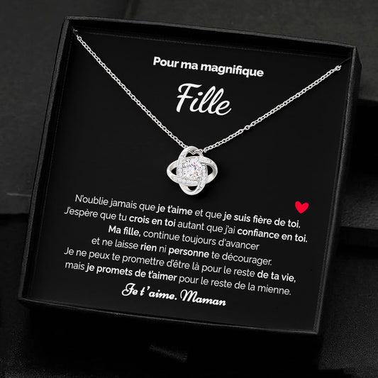 Cadeau de Maman pour sa Fille - Je crois en toi - Collier Noeud d'Amour | Jewelry | C30011TG, C30011TR, PB23-WOOD, PT-4377, TNM-1, USER-66066 | ShineOn Fulfillment