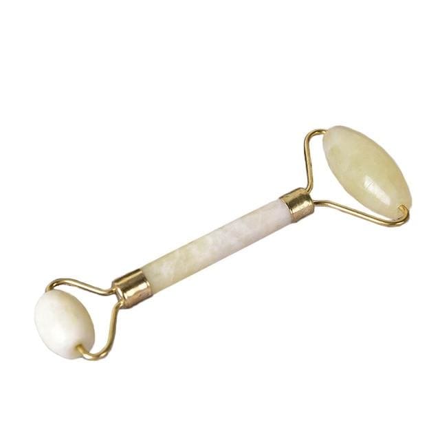 Rouleau de massage en pierre de Jade beige 2 Cervi-Care