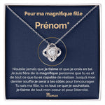 Cadeau Personnalisé de Maman pour sa Fille - Tu es magnifique - Collier Noeud d'Amour - Vignette | TRENDMAKERMODE™ 