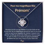 Cadeau Personnalisé de Papa pour sa Fille - Tu es magnifique - Collier Noeud d'Amour - Vignette | TRENDMAKERMODE™ 